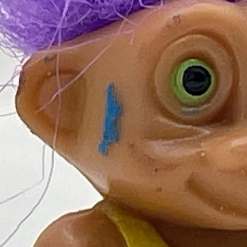 Soma Troll Doll Purple Hair Painted Plastic Figure Collectible Small China